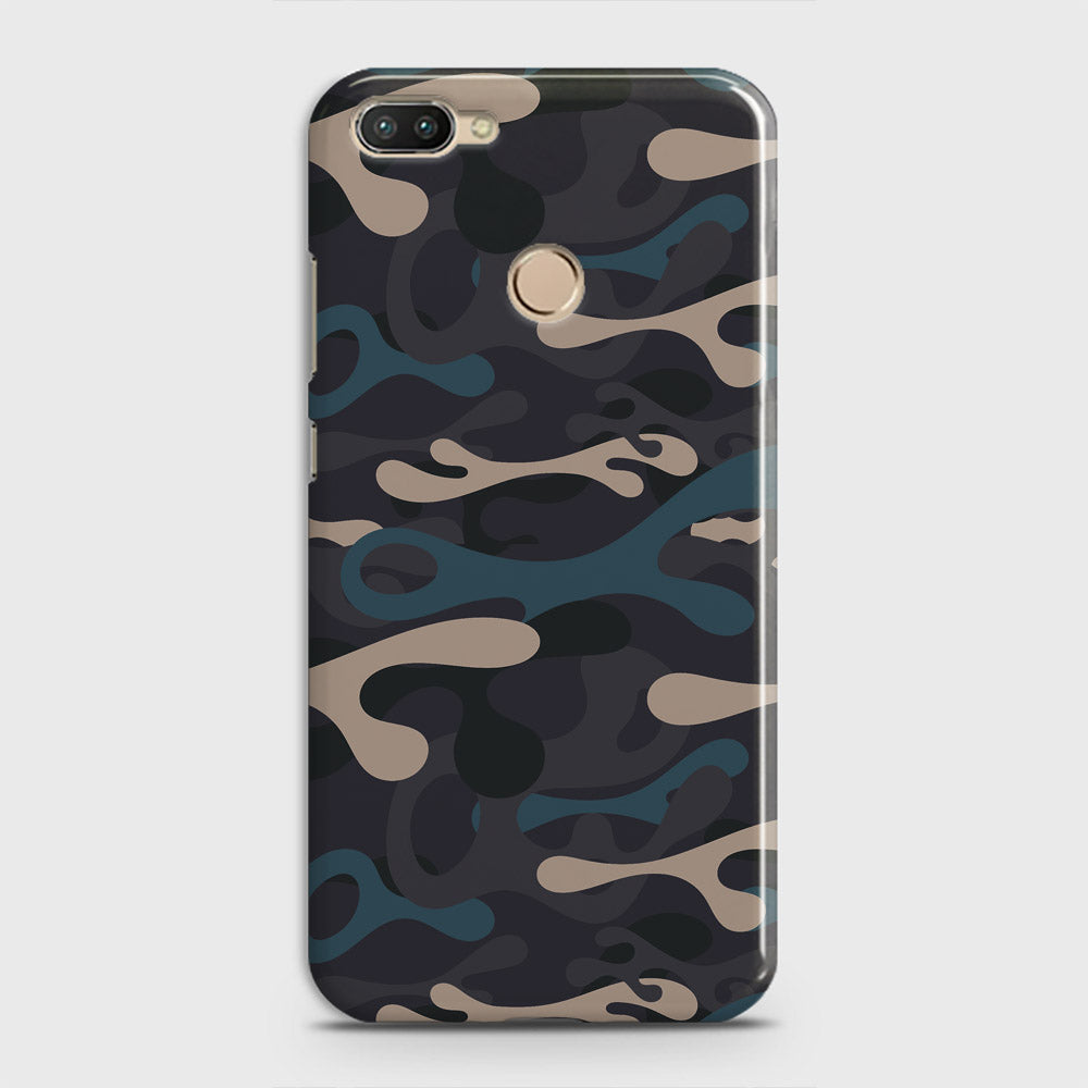 Infinix Hot 6 Pro  Cover - Camo Series - Blue & Grey Design - Matte Finish - Snap On Hard Case with LifeTime Colors Guarantee