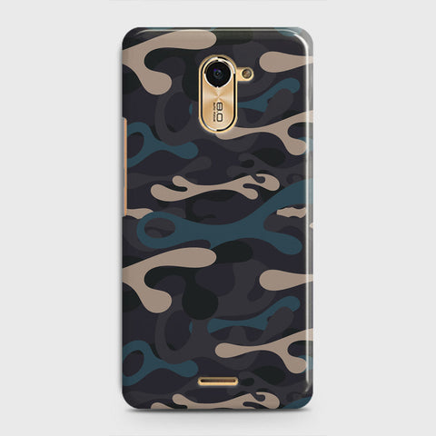 Infinix Hot 4 / Hot 4 Pro  Cover - Camo Series - Blue & Grey Design - Matte Finish - Snap On Hard Case with LifeTime Colors Guarantee