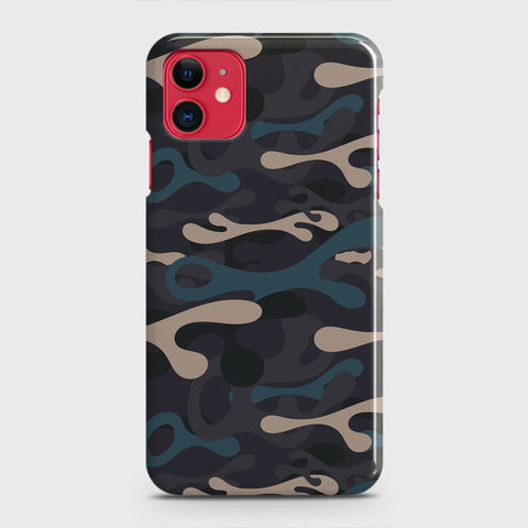 iPhone 11 Cover - Camo Series - Blue & Grey Design - Matte Finish - Snap On Hard Case with LifeTime Colors Guarantee