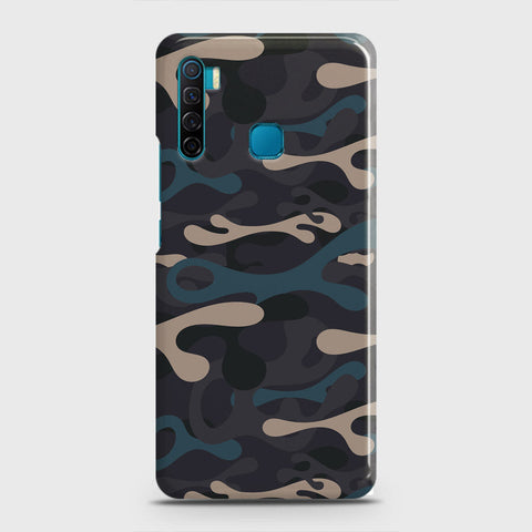 Infinix S5 - Camo Series - Blue & Grey Design - Matte Finish - Snap On Hard Case with LifeTime Colors Guarantee