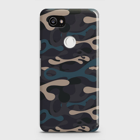 Google Pixel 2 XL Cover - Camo Series - Blue & Grey - Matte Finish - Snap On Hard Case with LifeTime Colors Guarantee