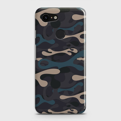 Google Pixel 3 XL Cover - Camo Series - Blue & Grey - Matte Finish - Snap On Hard Case with LifeTime Colors Guarantee