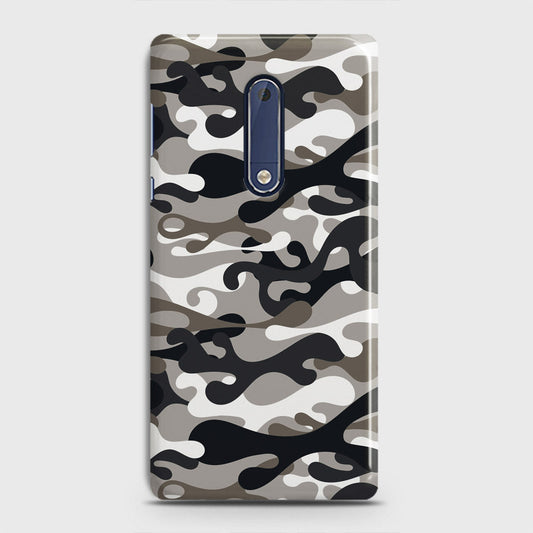 Nokia 5 Cover - Camo Series - Black & Olive Design - Matte Finish - Snap On Hard Case with LifeTime Colors Guarantee