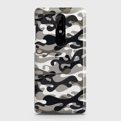 Nokia 5.1 Plus / Nokia X5  Cover - Camo Series - Black & Olive Design - Matte Finish - Snap On Hard Case with LifeTime Colors Guarantee