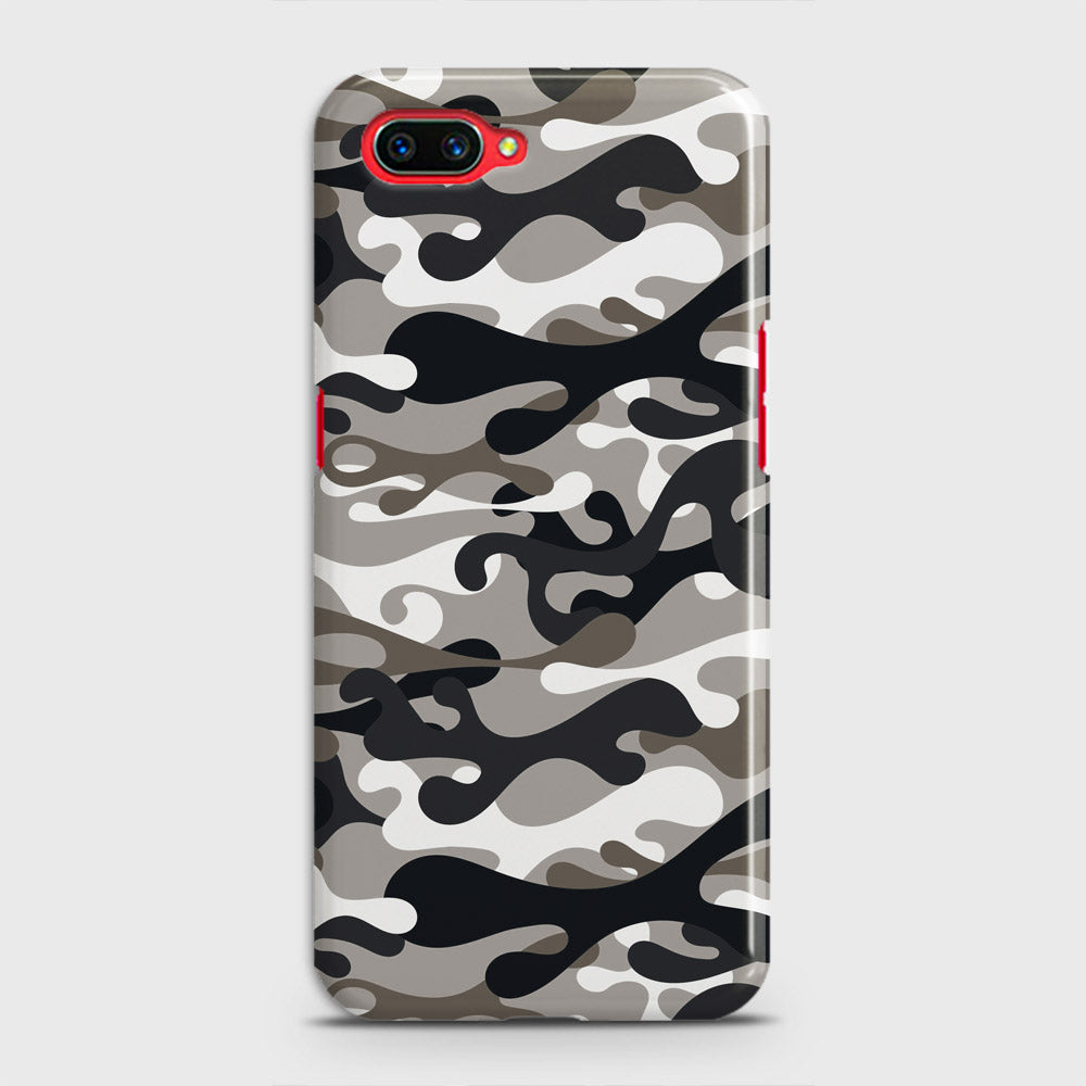 Oppo A3S Cover - Camo Series - Black & Olive Design - Matte Finish - Snap On Hard Case with LifeTime Colors Guarantee