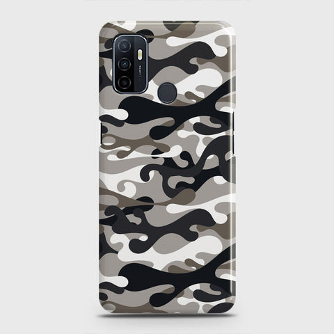 Oppo A53 Cover - Camo Series - Black & Olive Design - Matte Finish - Snap On Hard Case with LifeTime Colors Guarantee