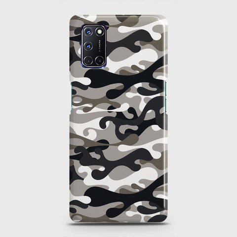 Oppo A52 Cover - Camo Series - Black & Olive Design - Matte Finish - Snap On Hard Case with LifeTime Colors Guarantee