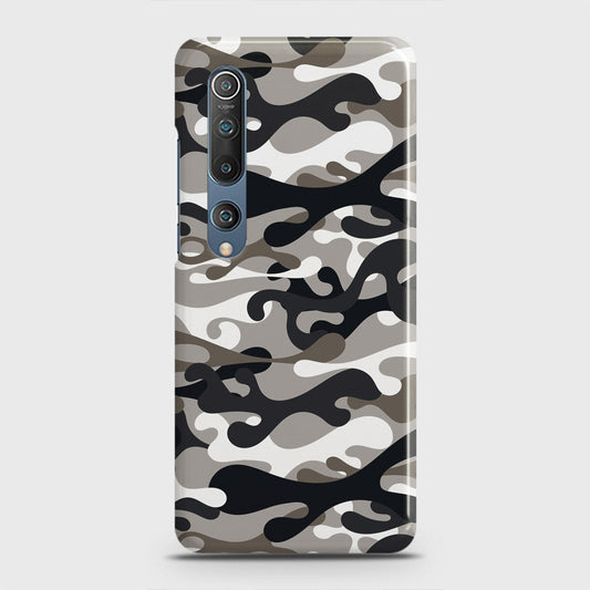 Xiaomi Mi 10 Cover - Camo Series - Black & Olive Design - Matte Finish - Snap On Hard Case with LifeTime Colors Guarantee