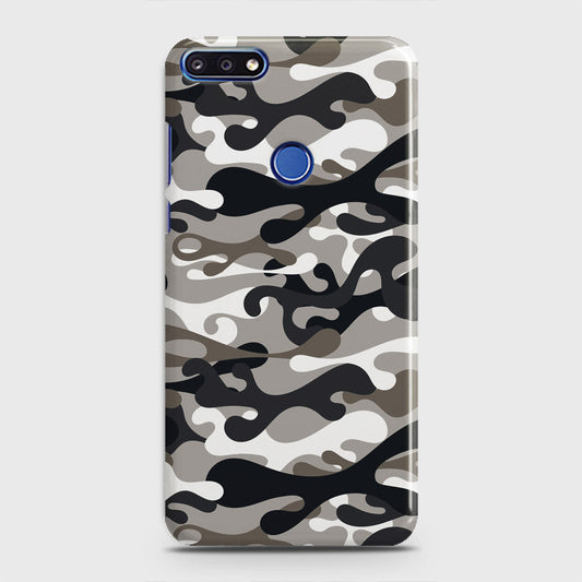 Huawei Honor 7C Cover - Camo Series - Black & Olive Design - Matte Finish - Snap On Hard Case with LifeTime Colors Guarantee