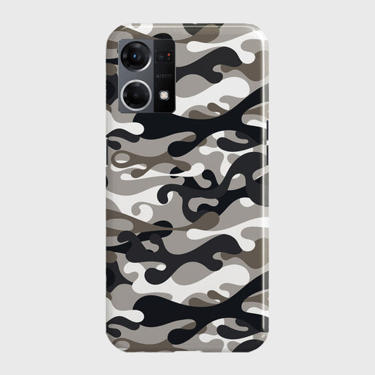 Oppo F21 Pro 4G Cover - Camo Series - Black & Olive Design - Matte Finish - Snap On Hard Case with LifeTime Colors Guarantee