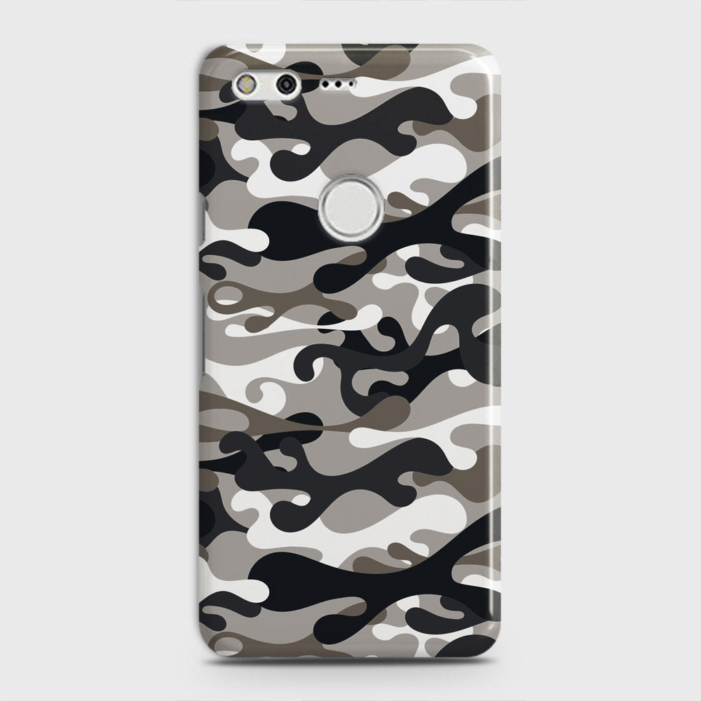 Google Pixel Cover - Camo Series - Black & Olive Design - Matte Finish - Snap On Hard Case with LifeTime Colors Guarantee