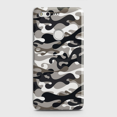 Google Pixel Cover - Camo Series - Black & Olive Design - Matte Finish - Snap On Hard Case with LifeTime Colors Guarantee