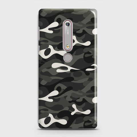 Nokia 6.1 Cover - Camo Series - Ranger Grey Design - Matte Finish - Snap On Hard Case with LifeTime Colors Guarantee