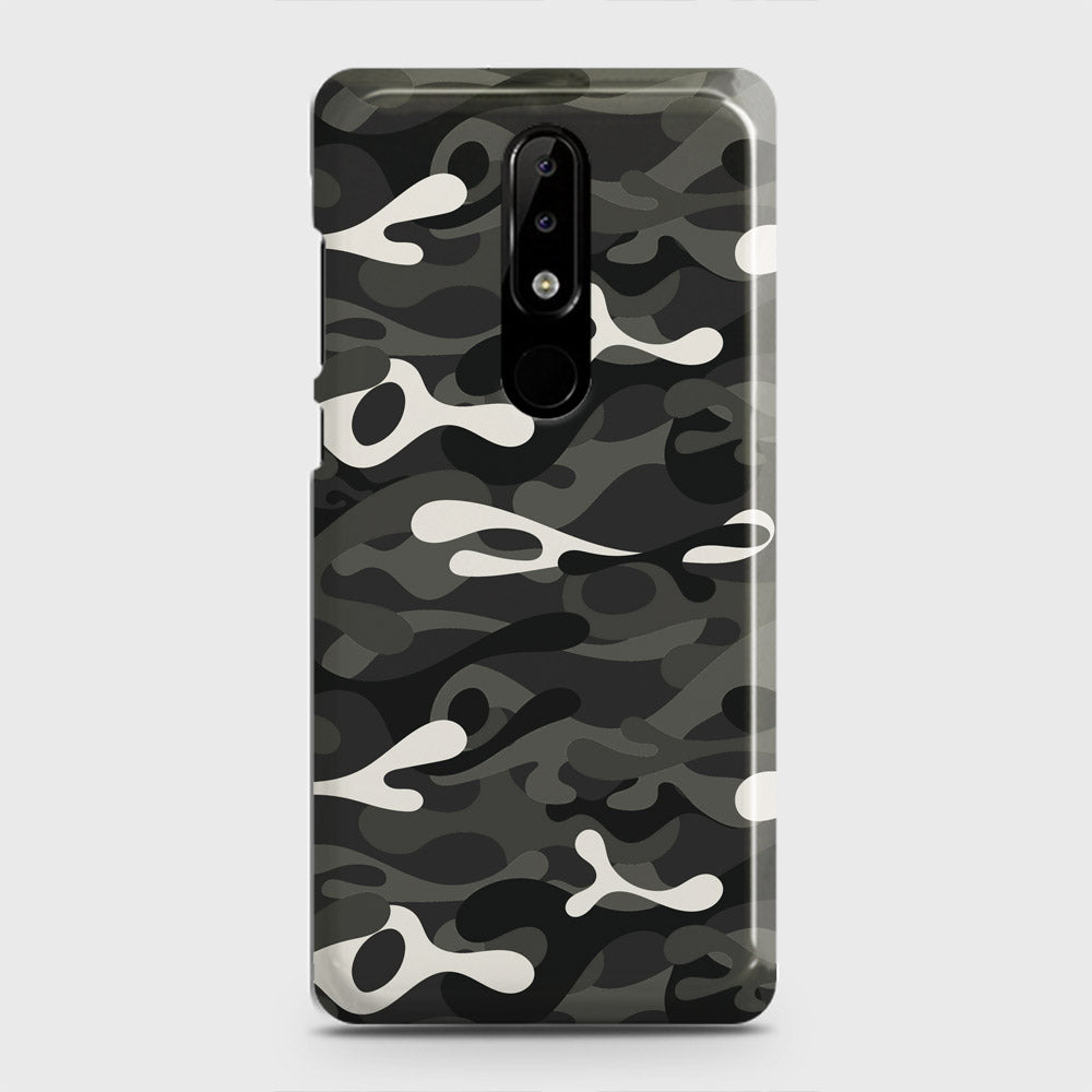 Nokia 5.1 Plus / Nokia X5  Cover - Camo Series - Ranger Grey Design - Matte Finish - Snap On Hard Case with LifeTime Colors Guarantee