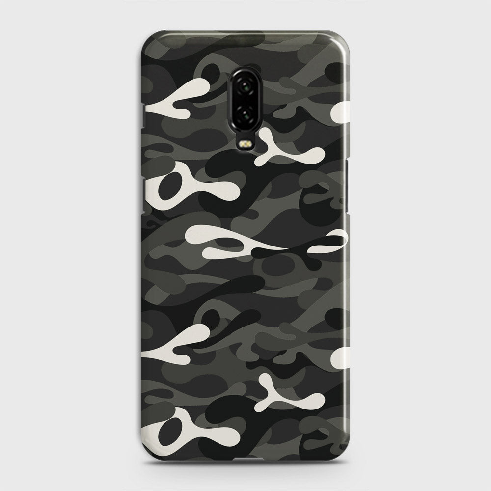 OnePlus 6T  Cover - Camo Series - Ranger Grey Design - Matte Finish - Snap On Hard Case with LifeTime Colors Guarantee