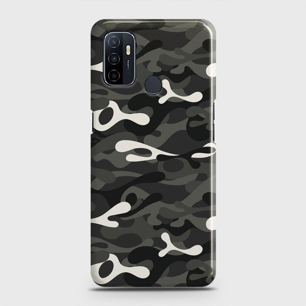 Oppo A53 Cover - Camo Series - Ranger Grey Design - Matte Finish - Snap On Hard Case with LifeTime Colors Guarantee