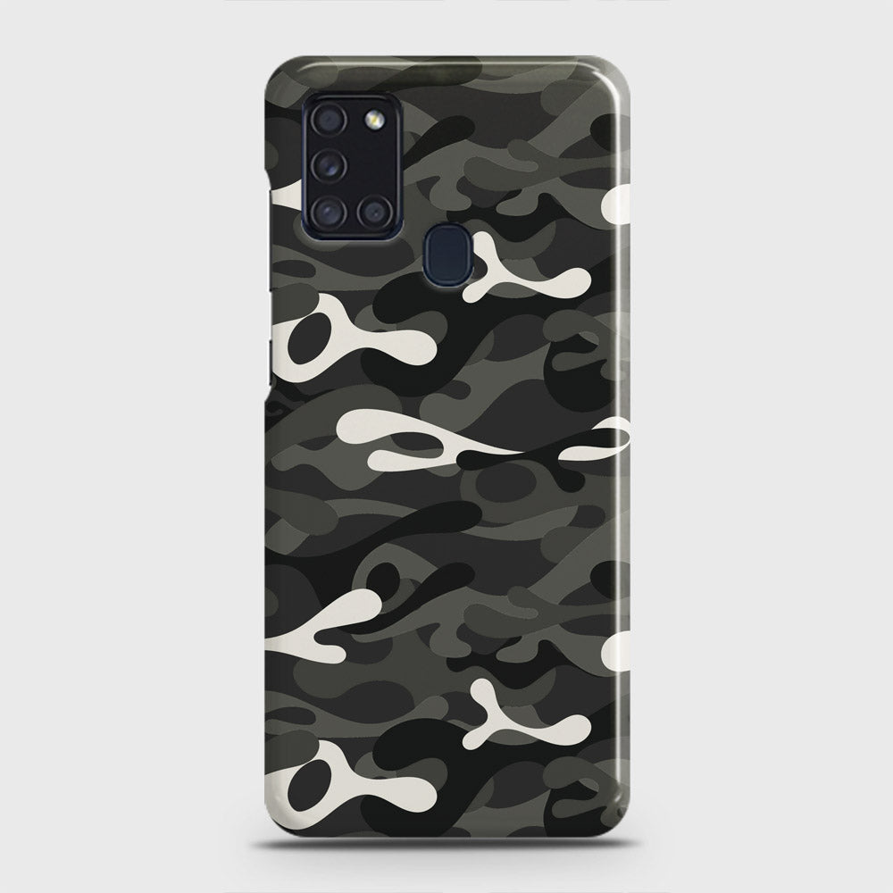 Samsung Galaxy A21s Cover - Camo Series - Ranger Grey Design - Matte Finish - Snap On Hard Case with LifeTime Colors Guarantee