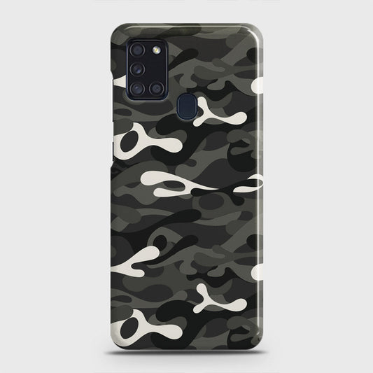 Samsung Galaxy A21s Cover - Camo Series - Ranger Grey Design - Matte Finish - Snap On Hard Case with LifeTime Colors Guarantee