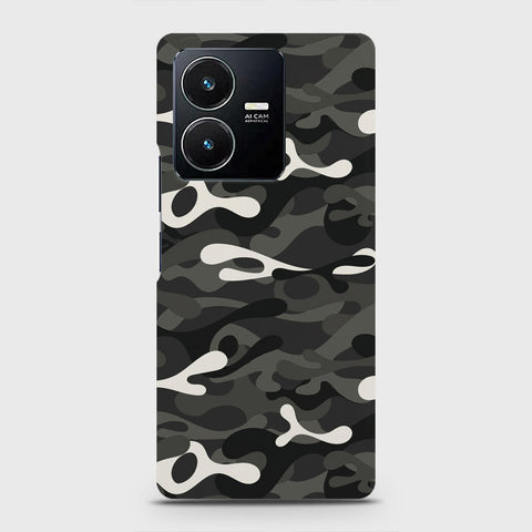 Vivo Y22 Cover - Camo Series - Ranger Grey Design - Matte Finish - Snap On Hard Case with LifeTime Colors Guarantee