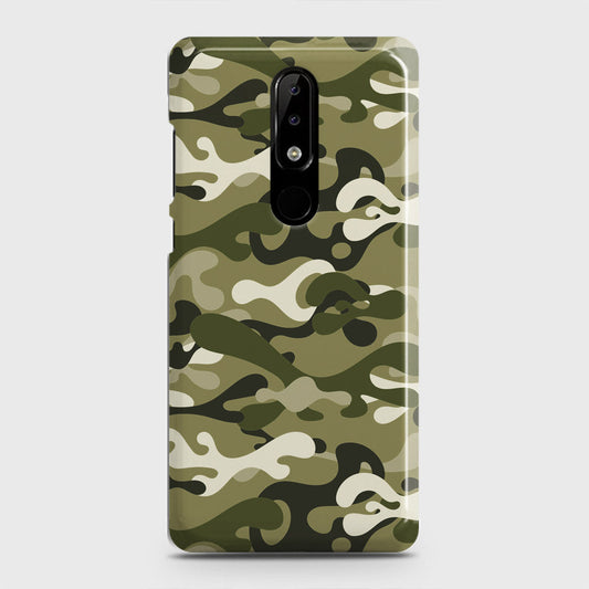 Nokia 3.1 Plus Cover - Camo Series - Light Green Design - Matte Finish - Snap On Hard Case with LifeTime Colors Guarantee