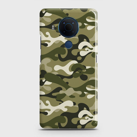 Nokia 5.4 Cover - Camo Series - Light Green Design - Matte Finish - Snap On Hard Case with LifeTime Colors Guarantee