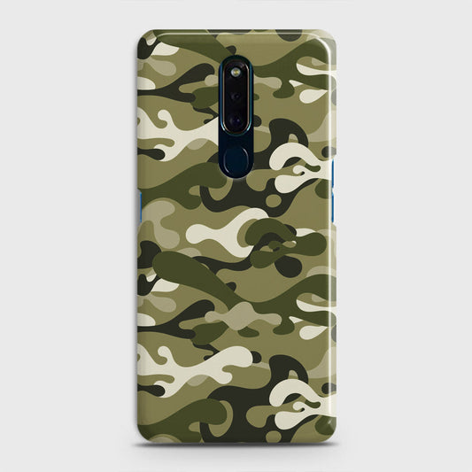 Oppo F11 Cover - Camo Series - Light Green Design - Matte Finish - Snap On Hard Case with LifeTime Colors Guarantee