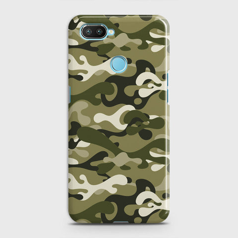 Realme 2 Cover - Camo Series - Light Green Design - Matte Finish - Snap On Hard Case with LifeTime Colors Guarantee