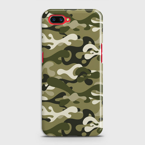 Oppo A5 Cover - Camo Series - Light Green Design - Matte Finish - Snap On Hard Case with LifeTime Colors Guarantee