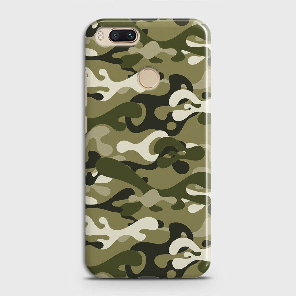 Xiaomi Mi A1 Cover - Camo Series - Light Green Design - Matte Finish - Snap On Hard Case with LifeTime Colors Guarantee