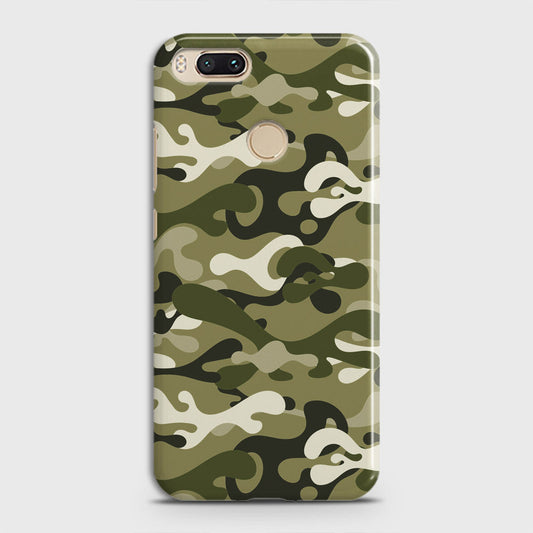 Xiaomi Mi A1 Cover - Camo Series - Light Green Design - Matte Finish - Snap On Hard Case with LifeTime Colors Guarantee