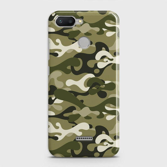 Xiaomi Redmi 6 Cover - Camo Series - Light Green Design - Matte Finish - Snap On Hard Case with LifeTime Colors Guarantee