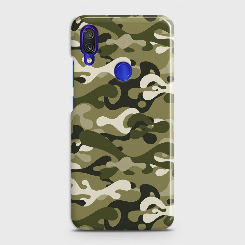 Xiaomi Redmi Note 7 Cover - Camo Series - Light Green Design - Matte Finish - Snap On Hard Case with LifeTime Colors Guarantee