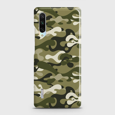 Xiaomi Mi A3 Cover - Camo Series - Light Green Design - Matte Finish - Snap On Hard Case with LifeTime Colors Guarantee