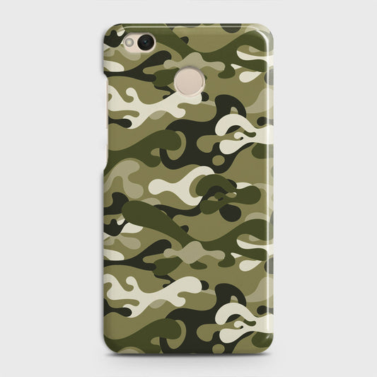 Xiaomi Redmi 4 / 4X Cover - Camo Series - Light Green Design - Matte Finish - Snap On Hard Case with LifeTime Colors Guarantee