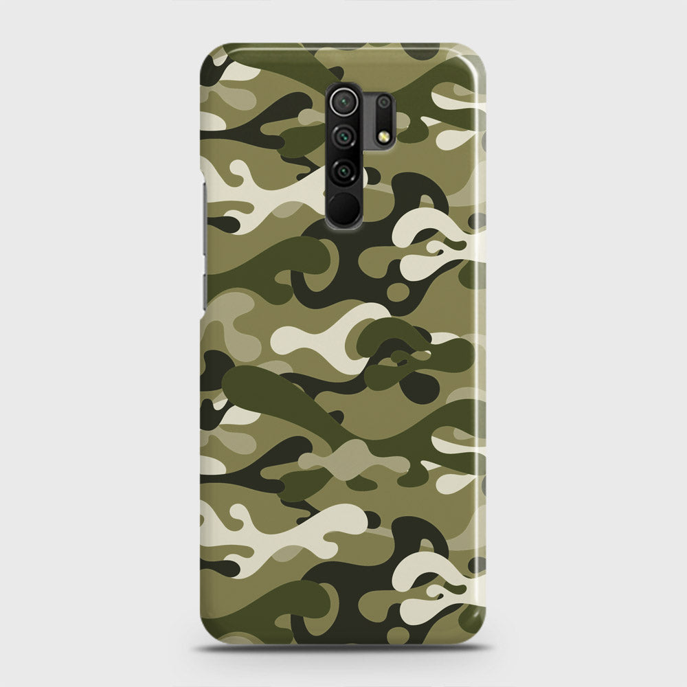 Xiaomi Poco M2 Cover - Camo Series - Light Green Design - Matte Finish - Snap On Hard Case with LifeTime Colors Guarantee