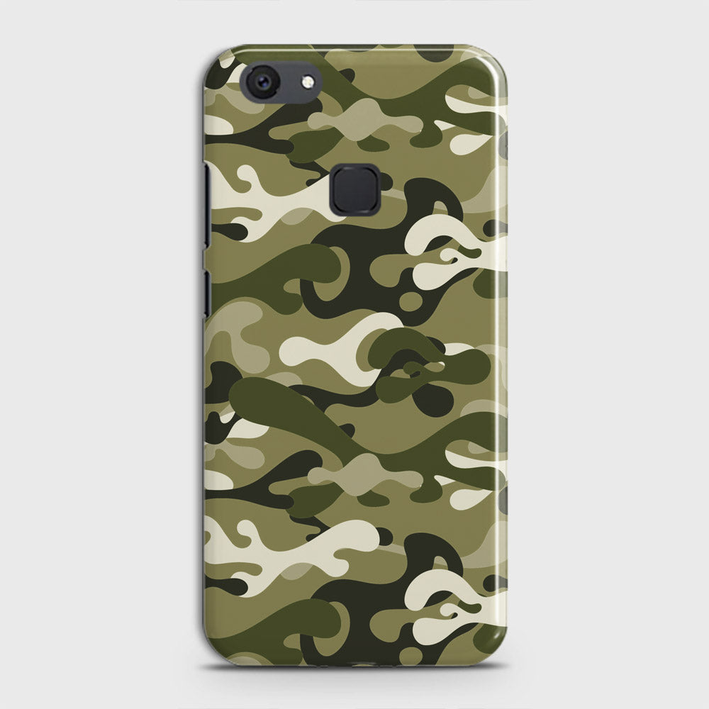 Vivo V7 Plus Cover - Camo Series - Light Green Design - Matte Finish - Snap On Hard Case with LifeTime Colors Guarantee