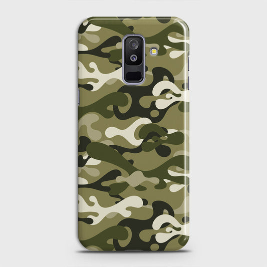 Samsung Galaxy A6 Plus 2018 Cover - Camo Series - Light Green Design - Matte Finish - Snap On Hard Case with LifeTime Colors Guarantee