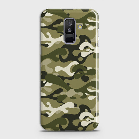 Samsung Galaxy A6 Plus 2018 Cover - Camo Series - Light Green Design - Matte Finish - Snap On Hard Case with LifeTime Colors Guarantee