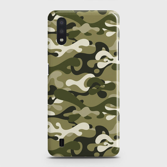 Samsung Galaxy A01 Cover - Camo Series - Light Green Design - Matte Finish - Snap On Hard Case with LifeTime Colors Guarantee