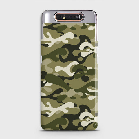 Samsung Galaxy A80 Cover - Camo Series - Light Green Design - Matte Finish - Snap On Hard Case with LifeTime Colors Guarantee