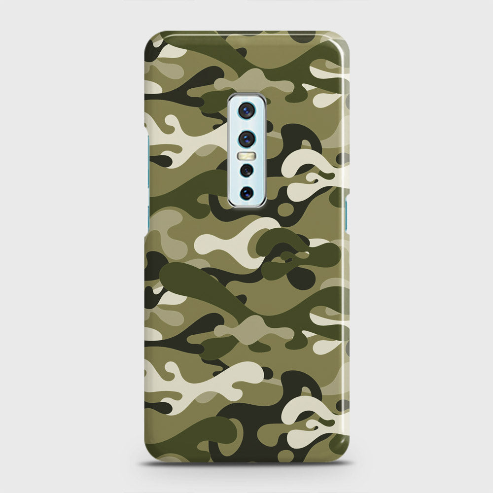 Vivo V17 Pro Cover - Camo Series - Light Green Design - Matte Finish - Snap On Hard Case with LifeTime Colors Guarantee