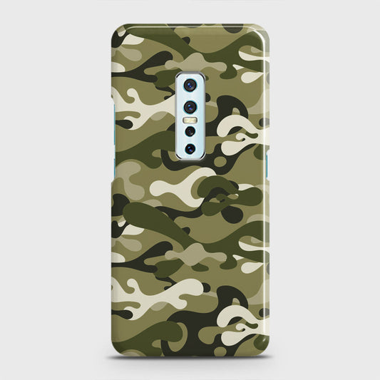 Vivo V17 Pro Cover - Camo Series - Light Green Design - Matte Finish - Snap On Hard Case with LifeTime Colors Guarantee