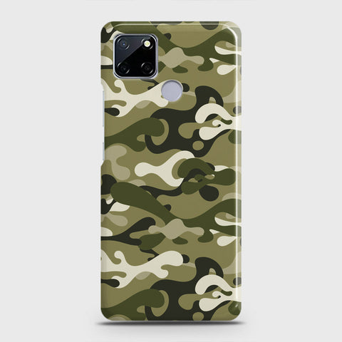 Realme Narzo 30A Cover - Camo Series - Light Green Design - Matte Finish - Snap On Hard Case with LifeTime Colors Guarantee