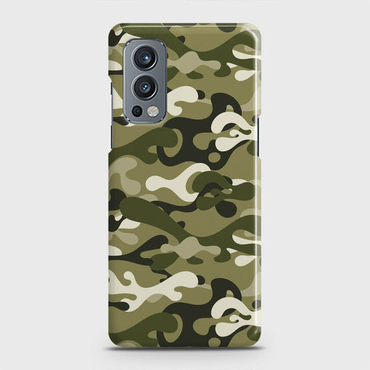 OnePlus Nord 2 Cover - Camo Series - Light Green Design - Matte Finish - Snap On Hard Case with LifeTime Colors Guarantee