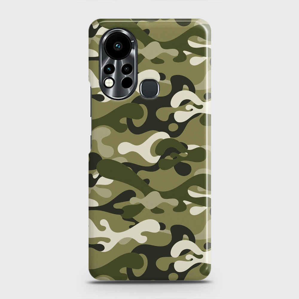 Infinix Hot 11s Cover - Camo Series - Light Green Design - Matte Finish - Snap On Hard Case with LifeTime Colors Guarantee