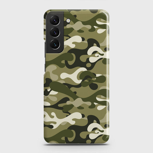 Samsung Galaxy S22 Plus 5G Cover - Camo Series - Light Green Design - Matte Finish - Snap On Hard Case with LifeTime Colors Guarantee