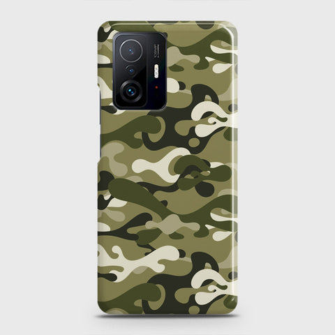 Xiaomi 11T Pro Cover - Camo Series - Light Green Design - Matte Finish - Snap On Hard Case with LifeTime Colors Guarantee