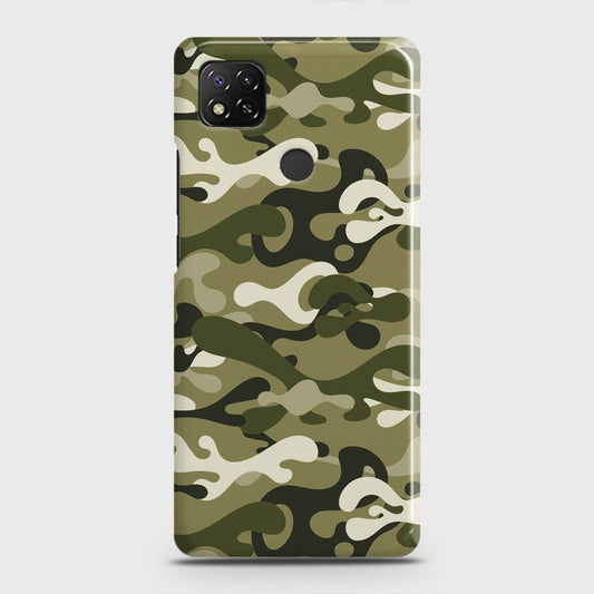 Xiaomi Redmi 10A Cover - Camo Series - Light Green Design - Matte Finish - Snap On Hard Case with LifeTime Colors Guarantee