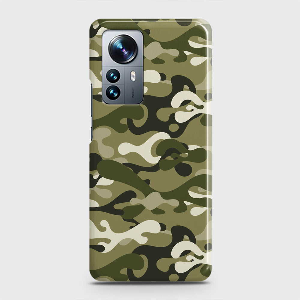 Xiaomi 12x Cover - Camo Series - Light Green Design - Matte Finish - Snap On Hard Case with LifeTime Colors Guarantee