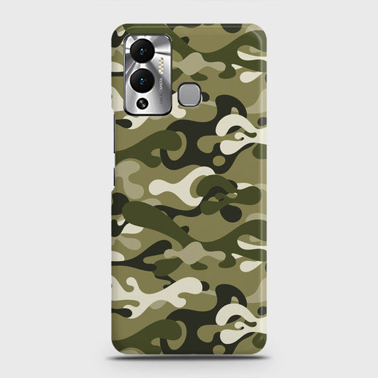 Infinix Hot 12 Play Cover - Camo Series - Light Green Design - Matte Finish - Snap On Hard Case with LifeTime Colors Guarantee